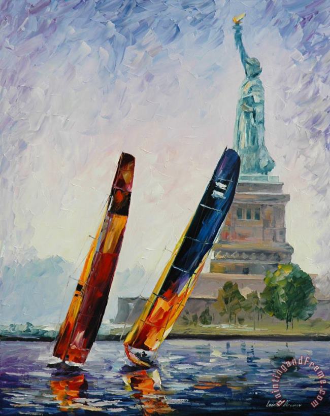 Leonid Afremov Wind Of New York Art Print