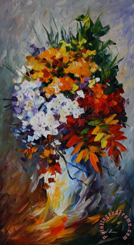 Winter Bouquet painting - Leonid Afremov Winter Bouquet Art Print