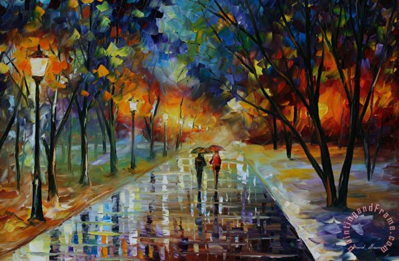 Winter Park painting - Leonid Afremov Winter Park Art Print