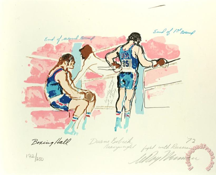 Leroy Neiman Bobick in The Ring Art Print