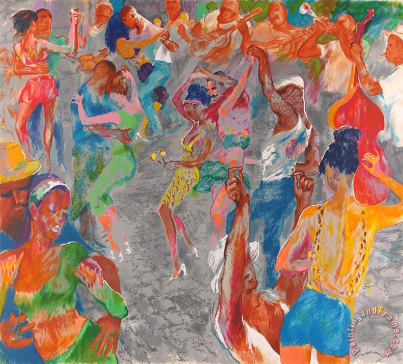 Leroy Neiman Havana Rhythm Art Painting