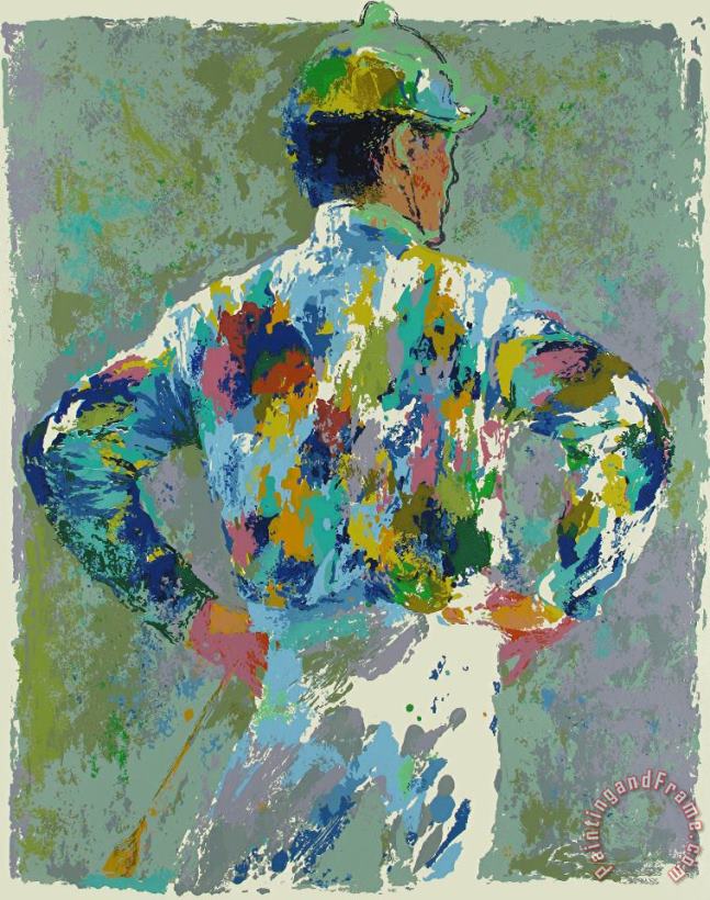 Leroy Neiman Jockey Art Painting
