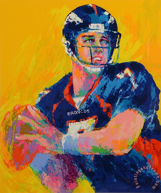 John Elway painting - Leroy Neiman John Elway Art Print