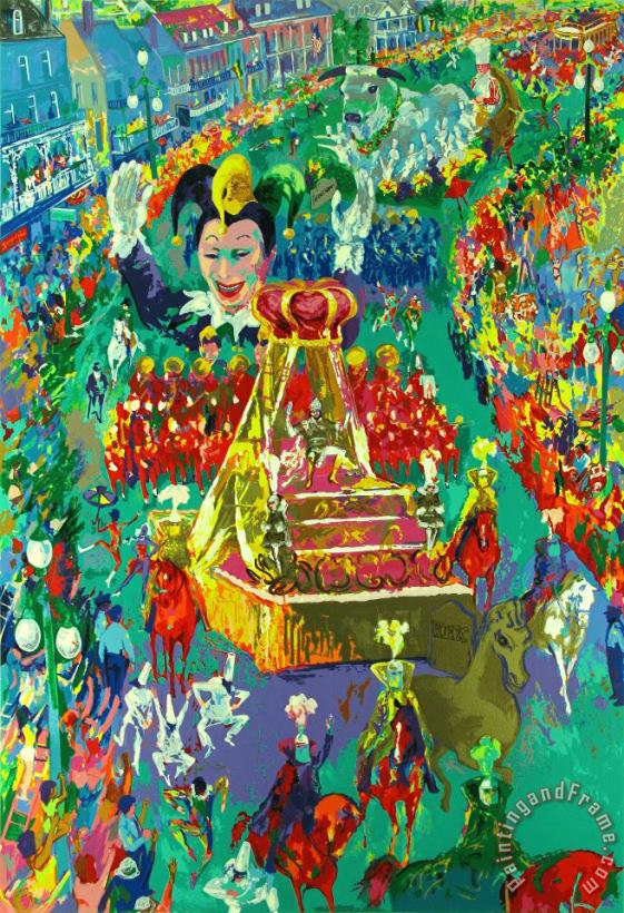 Mardi Gras Parade painting - Leroy Neiman Mardi Gras Parade Art Print