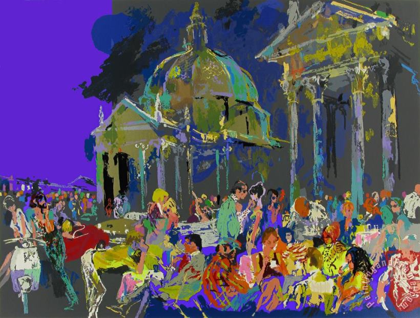 Piazza Del Popolo Rome painting - Leroy Neiman Piazza Del Popolo Rome Art Print