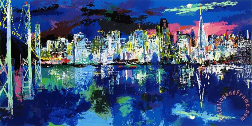 San Francisco by Night painting - Leroy Neiman San Francisco by Night Art Print