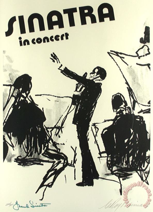 Sinatra in Concert painting - Leroy Neiman Sinatra in Concert Art Print