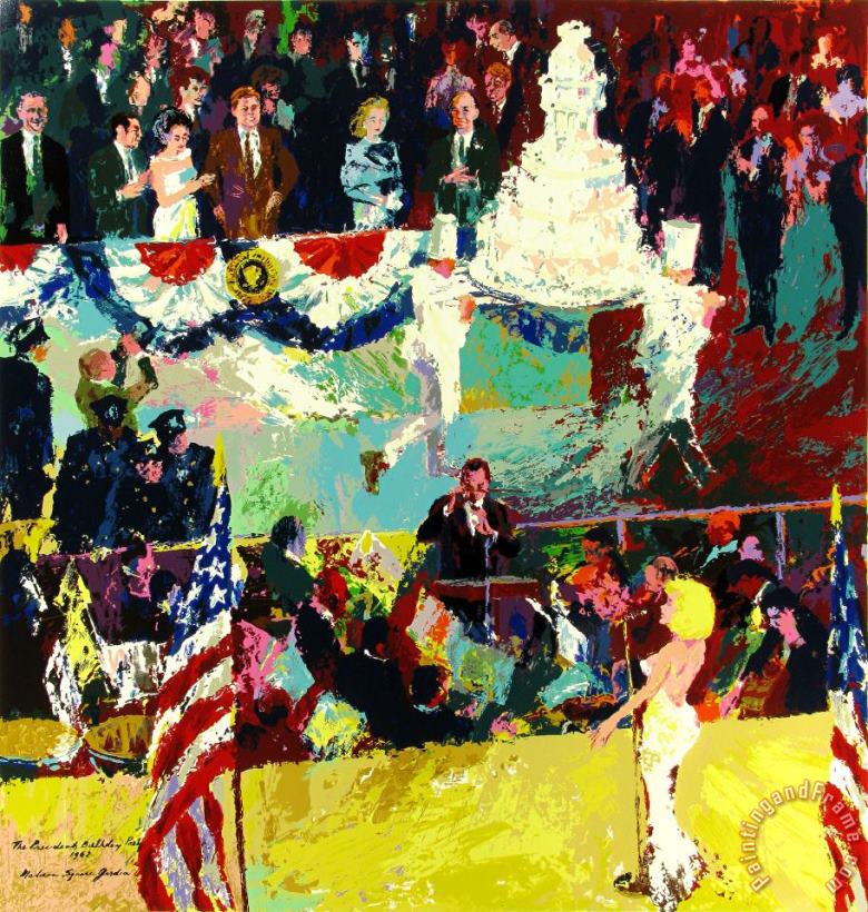 Leroy Neiman The President's Birthday Party Art Painting