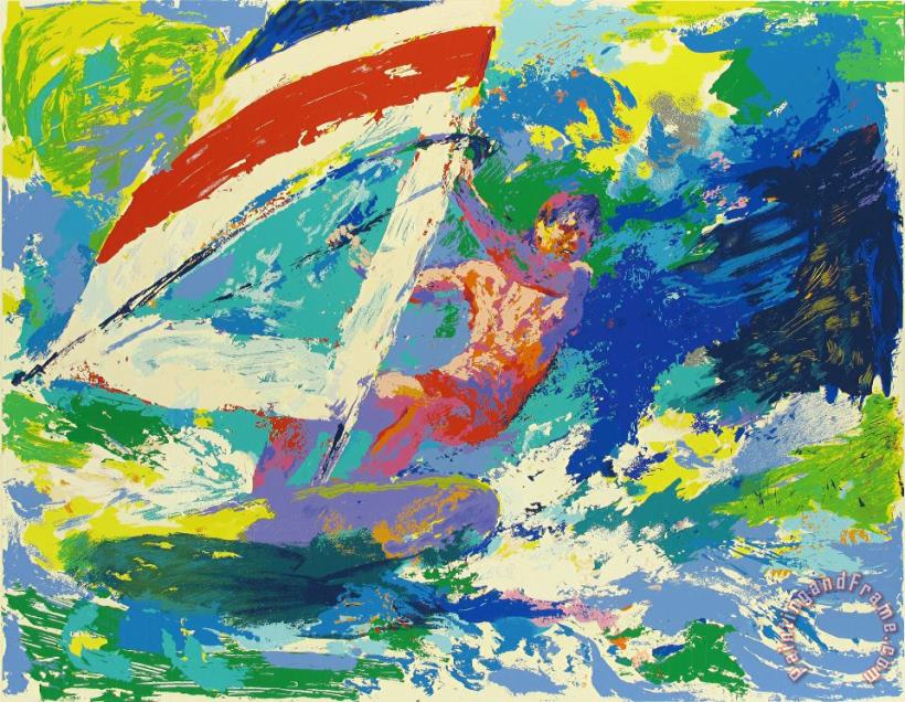 Leroy Neiman Wind Surfing Art Painting