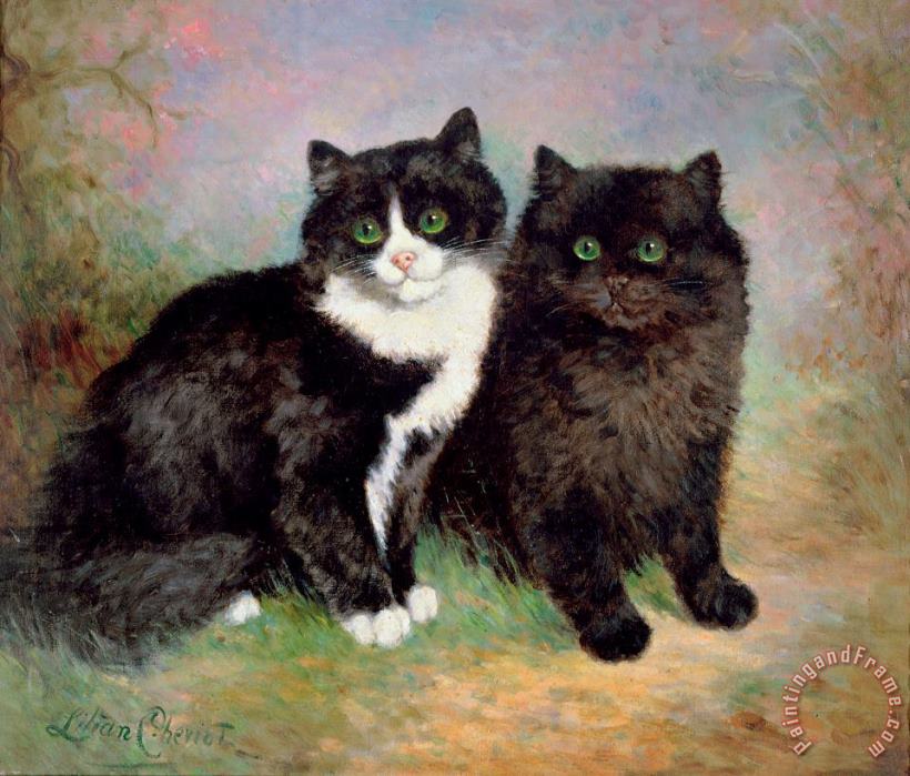 Lilian Cheviot A Pair of Pussy Cats Art Painting