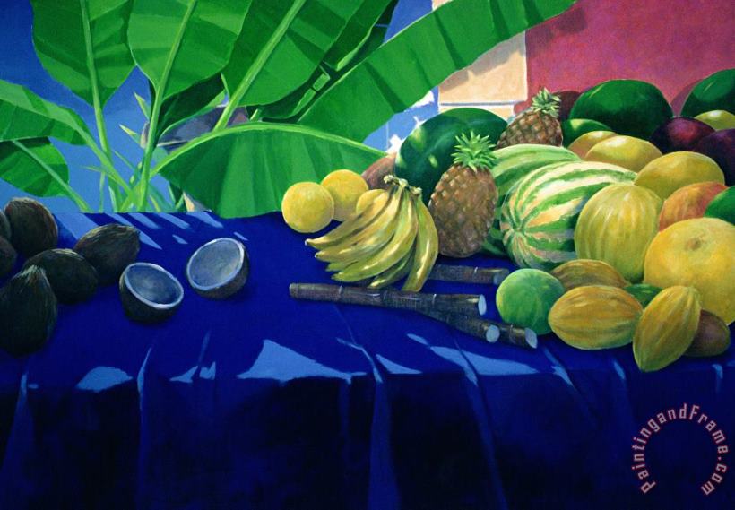 Tropical Fruit painting - Lincoln Seligman Tropical Fruit Art Print