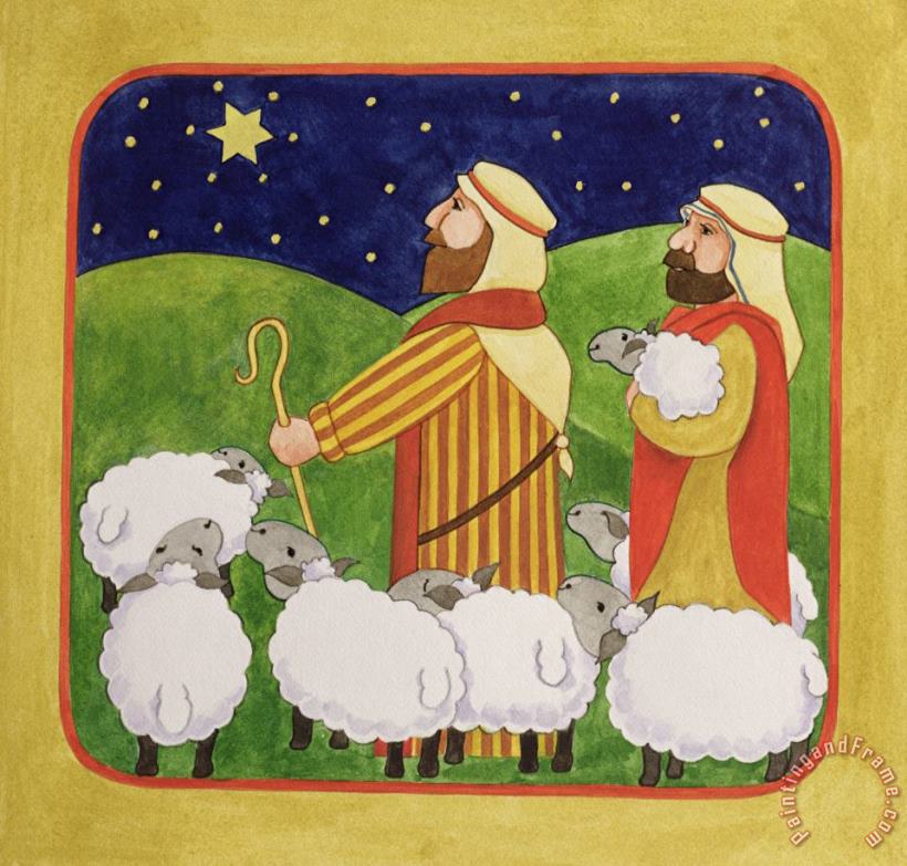 The Shepherds painting - Linda Benton The Shepherds Art Print