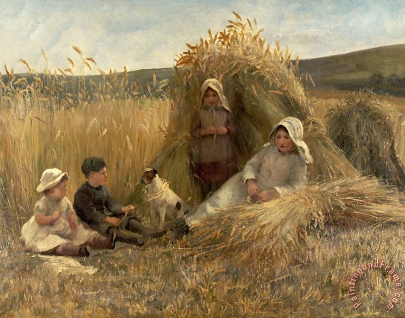 Young Harvesters painting - Lionel Percy Smythe Young Harvesters Art Print