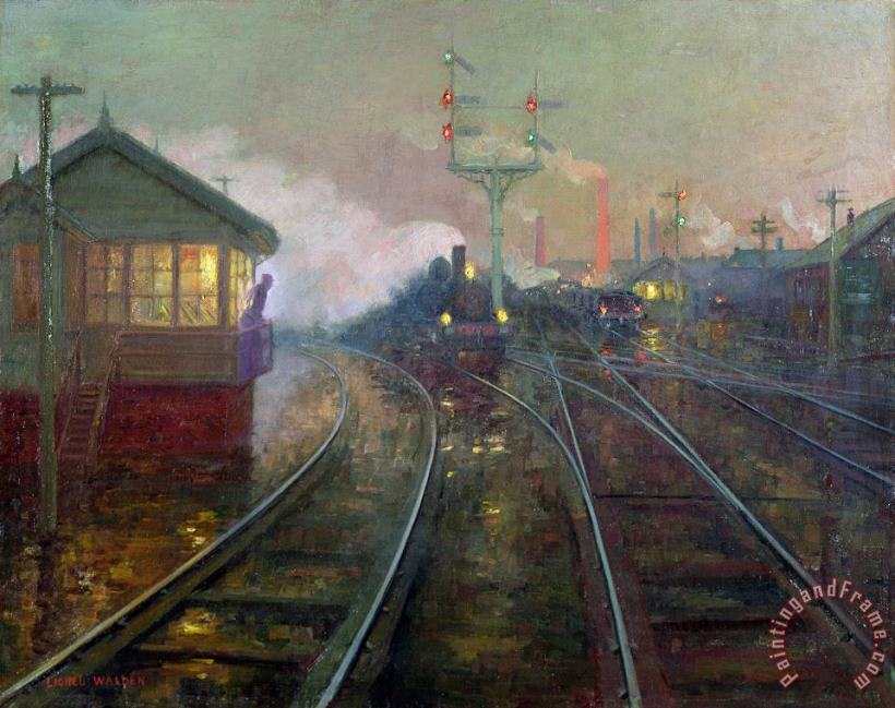Lionel Walden Train at Night Art Painting