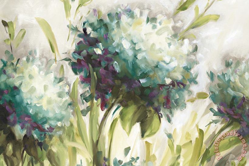 Hydrangea Field painting - Lisa Audit Hydrangea Field Art Print