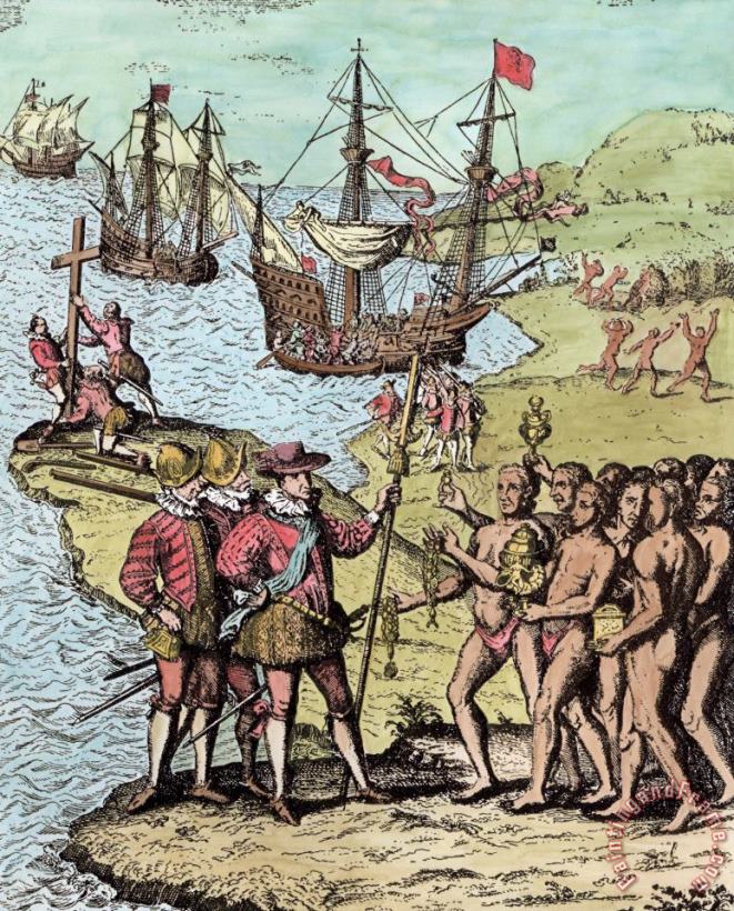 Columbus At Hispaniola painting - London Justin Winsor Columbus At Hispaniola Art Print