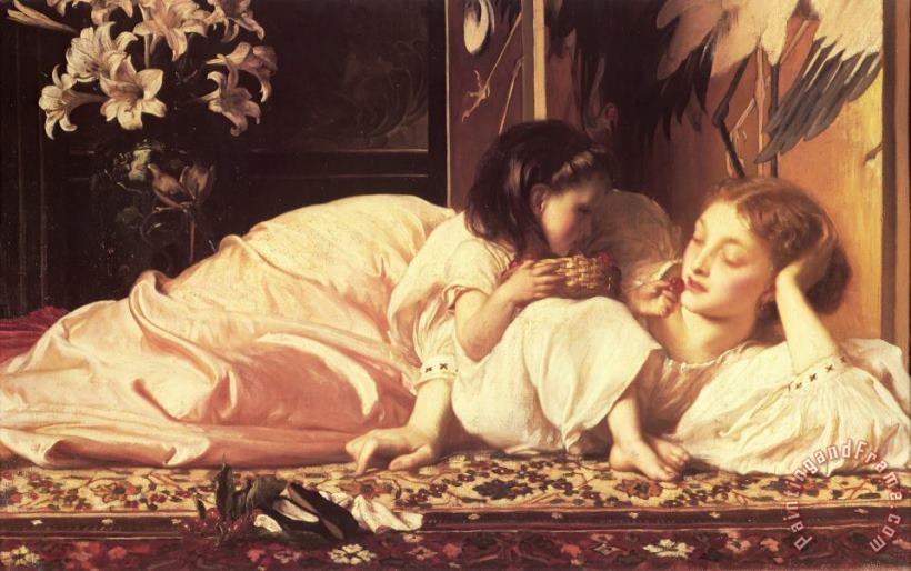 Lord Frederick Leighton Mother And Child Art Print