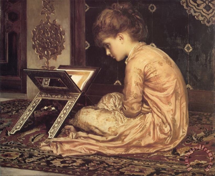 Lord Frederick Leighton Study at a Reading Desk Art Print