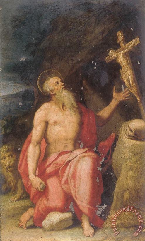 Saint Jerome in The Wilderness painting - Lorenzo Sabatini Saint Jerome in The Wilderness Art Print