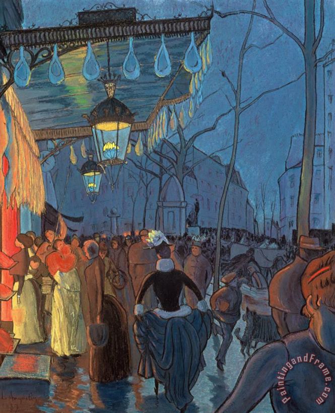 Avenue De Clichy Paris painting - Louis Anquetin Avenue De Clichy Paris Art Print