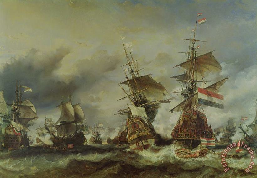 The Battle of Texel painting - Louis Eugene Gabriel Isabey The Battle of Texel Art Print