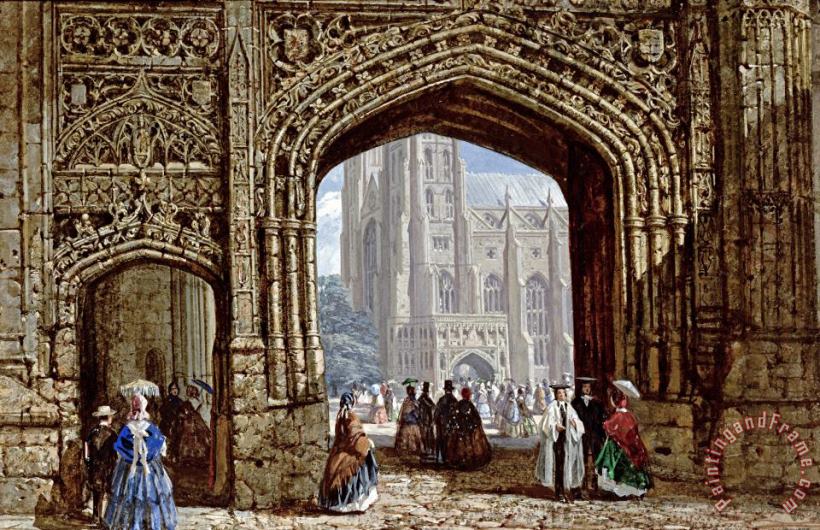 Louise Rayner Canterbury Cathedral Art Painting