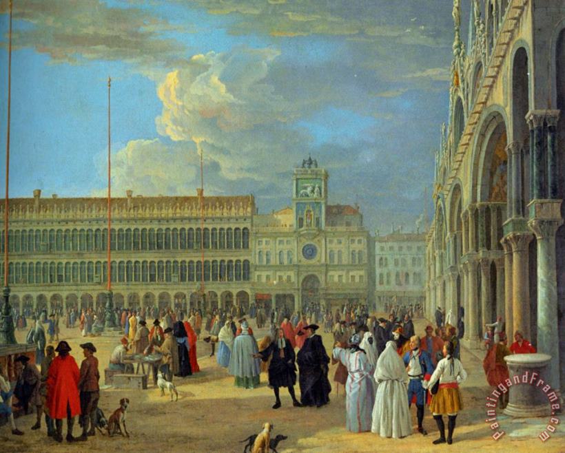 View of Piazza San Marco painting - Luca Carlevaris View of Piazza San Marco Art Print