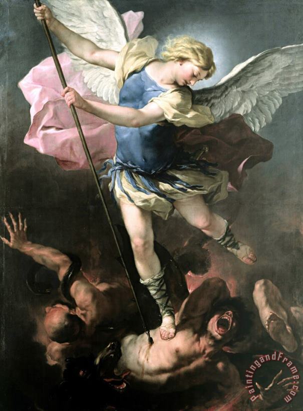 St. Michael painting - Luca Giordano St. Michael Art Print