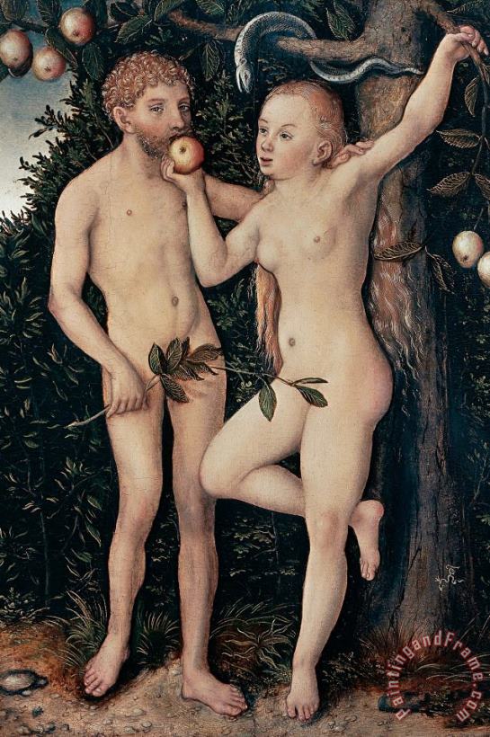 Lucas Cranach Elder Adam And Eve Art Print
