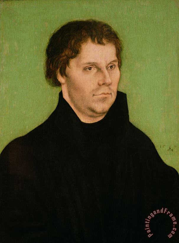 Portrait of Martin Luther painting - Lucas Cranach the Elder Portrait of Martin Luther Art Print