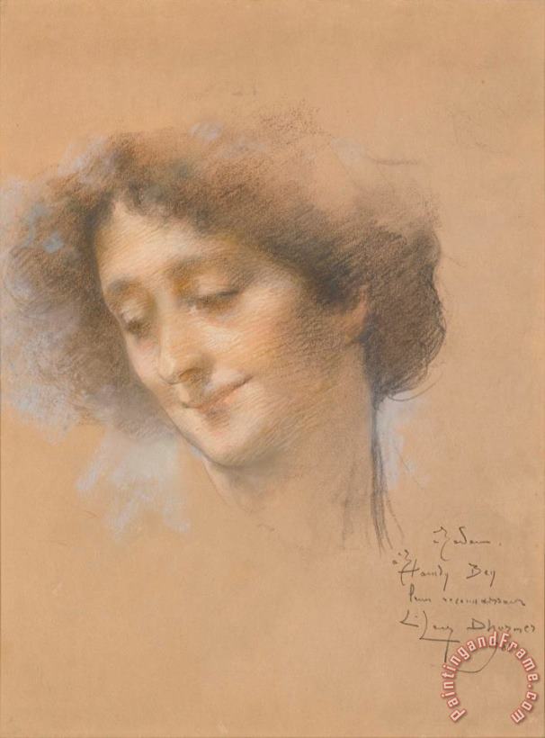 Lucien Levy-Dhurmer Portrait of Mrs Hamdy Art Painting