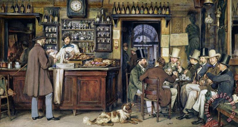 Ludwig Passini The Greek Cafe In Rome Art Painting