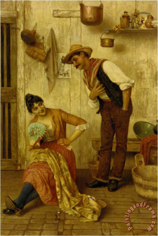 Luigi Pastega The Courtship Art Painting
