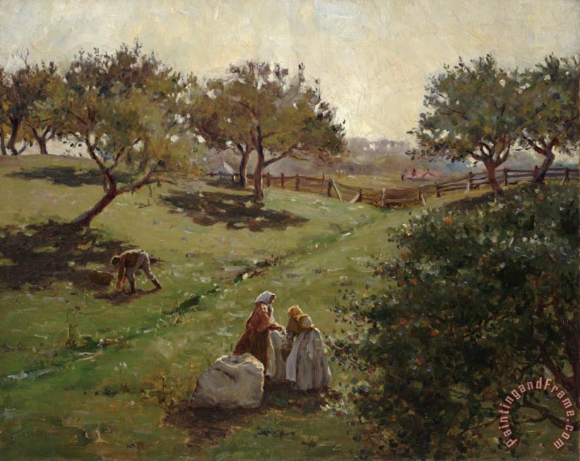 Luther Emerson van Gorder Apple Orchard Art Painting