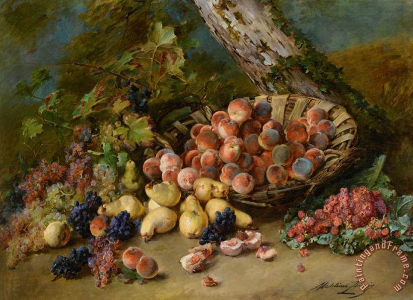 Still Life with Fruits painting - Madeleine Jeanne Lemaire Still Life with Fruits Art Print