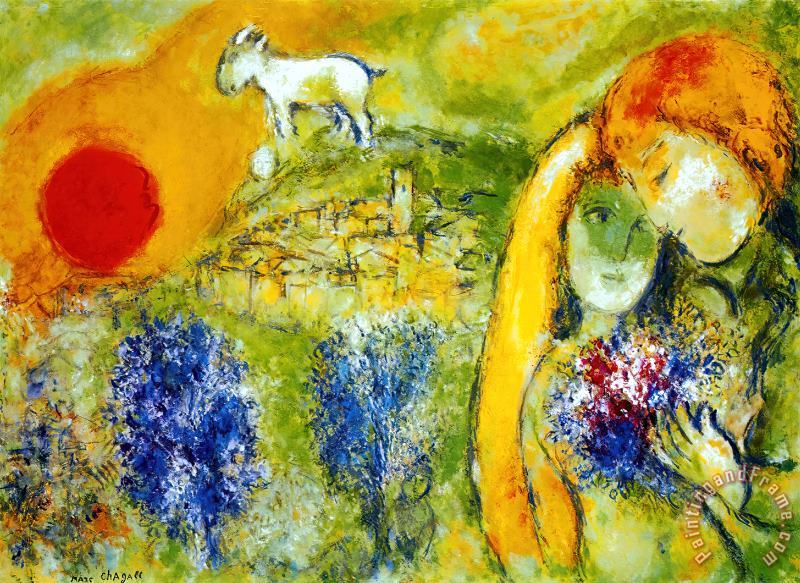 Marc Chagall Amoureux De Vence Art Print