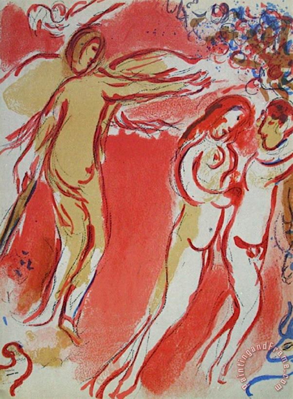 Marc Chagall Bible Adam Et Eve Chasses Du Paradis Art Painting