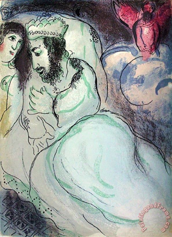 Marc Chagall Bible Sara Et Abimelech Art Print