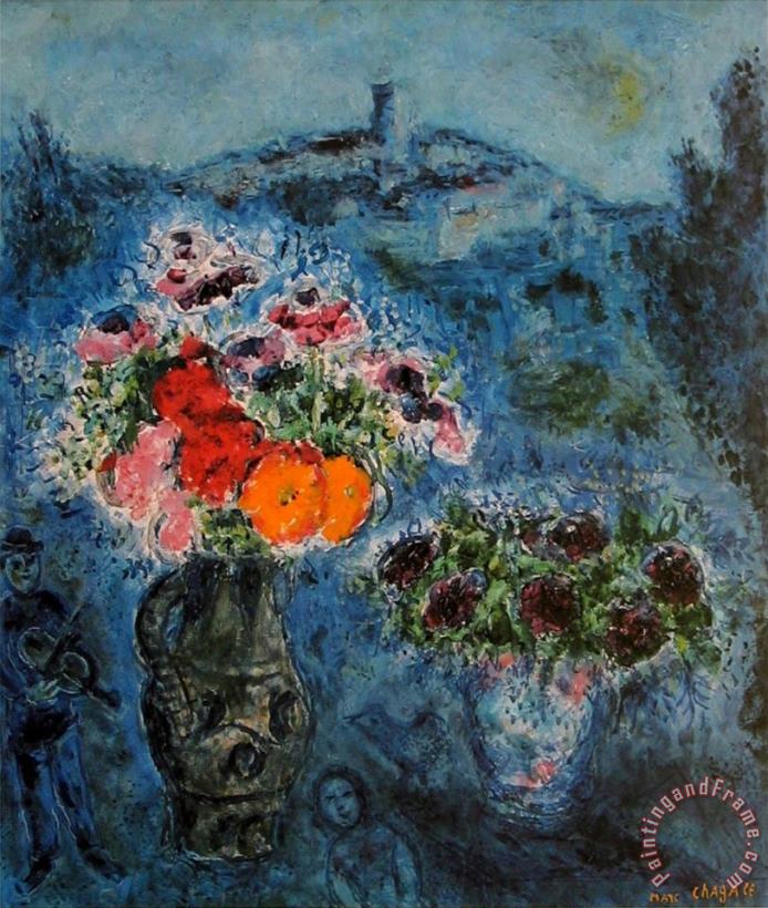 Marc Chagall Bunch of Violets Art Painting