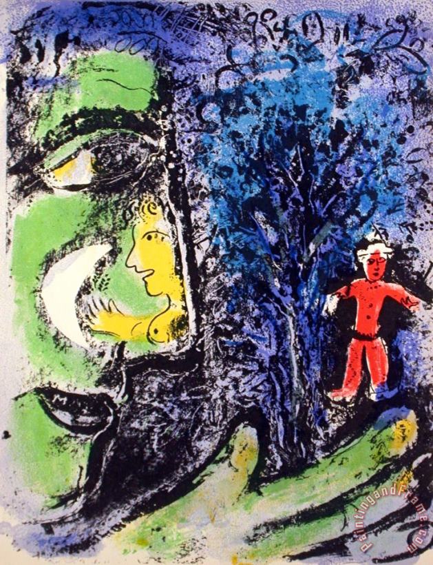 Marc Chagall Cl Le Profil Et L Enfant Rouge Art Painting