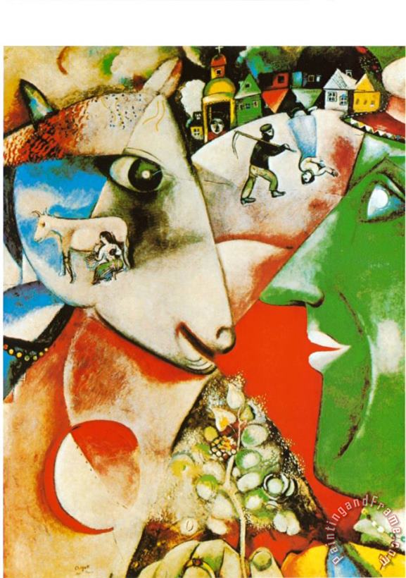Marc Chagall I And The Village C 1911 Art Painting