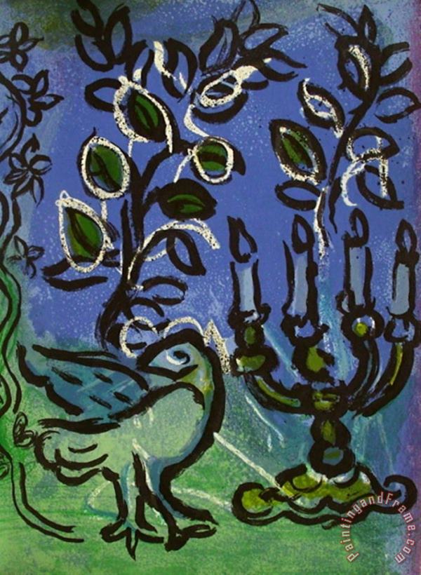 Jerusalem Windows Chandeiier painting - Marc Chagall Jerusalem Windows Chandeiier Art Print