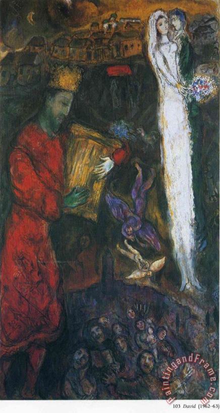 Marc Chagall King David 1963 Art Painting