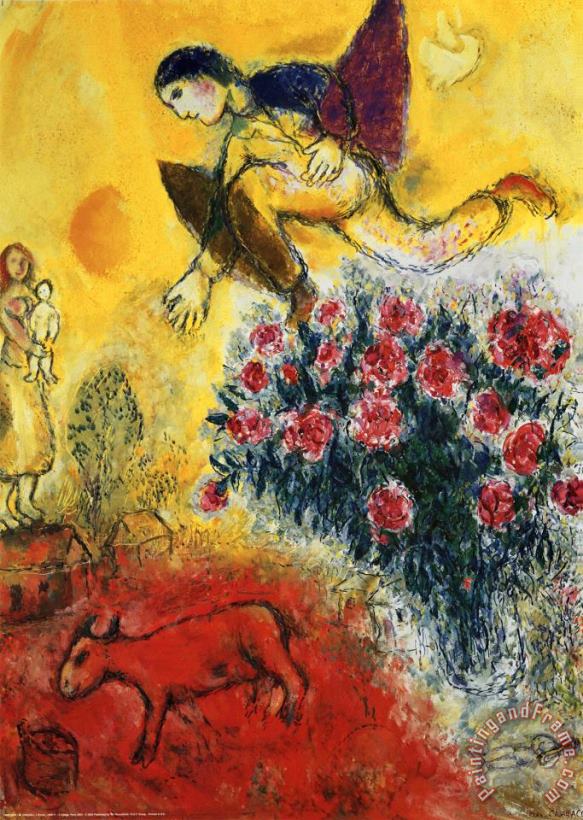 L Envol painting - Marc Chagall L Envol Art Print