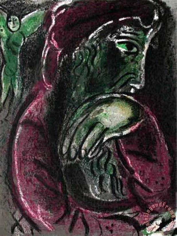 Marc Chagall La Bible Job Desespere Art Painting