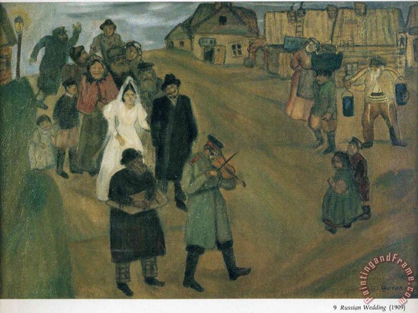 Marc Chagall Russian Wedding 1909 Art Painting