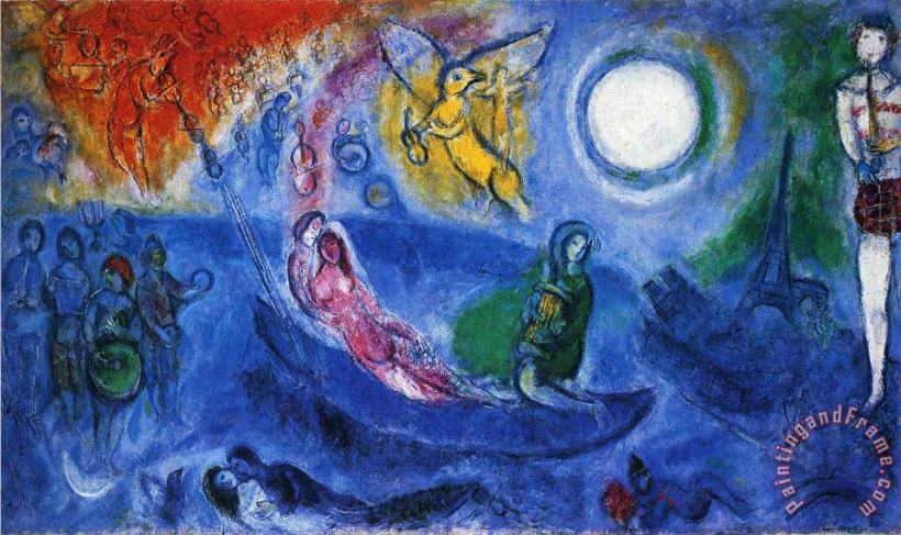 Marc Chagall The Concert 1957 Art Print