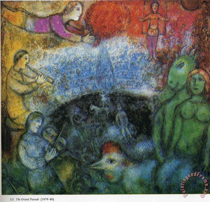 The Grand Parade 1980 painting - Marc Chagall The Grand Parade 1980 Art Print
