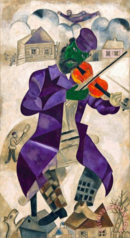 Marc Chagall The Green Violinist 1924 Art Print
