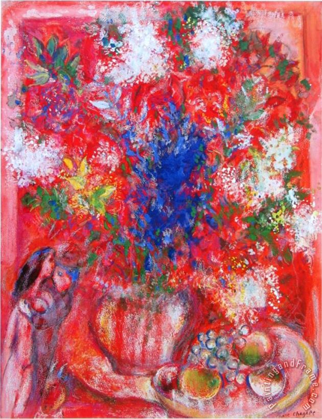 Marc Chagall The Red Flowers Art Print